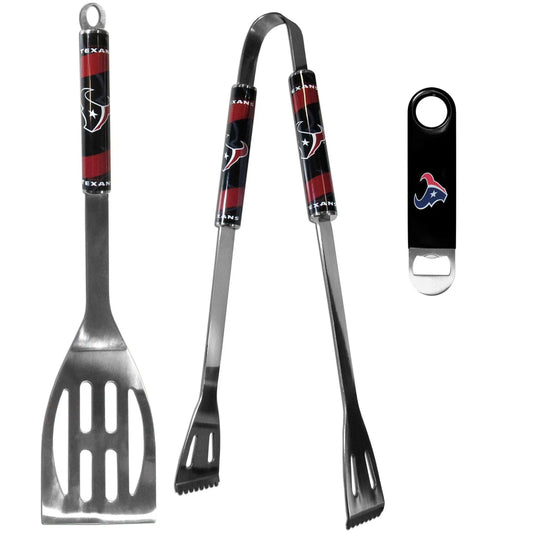 Houston Texans 2 pc BBQ Set and Bottle Opener - Siskiyou Buckle - Flyclothing LLC