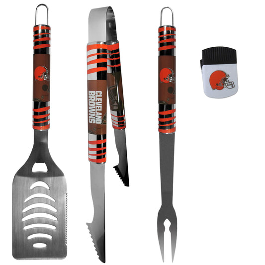 Cleveland Browns 3 pc BBQ Set and Chip Clip - Flyclothing LLC