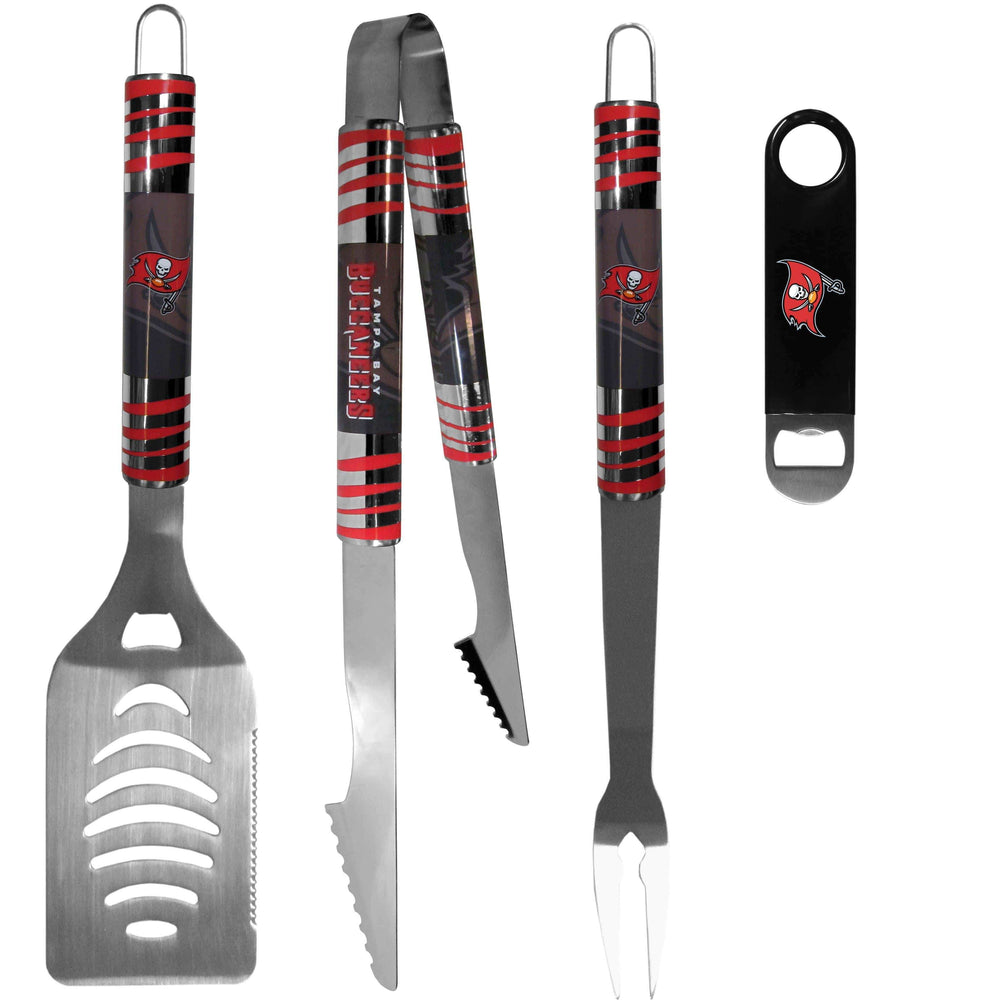 Tampa Bay Buccaneers 3 pc BBQ Set and Bottle Opener - Siskiyou Buckle - Flyclothing LLC