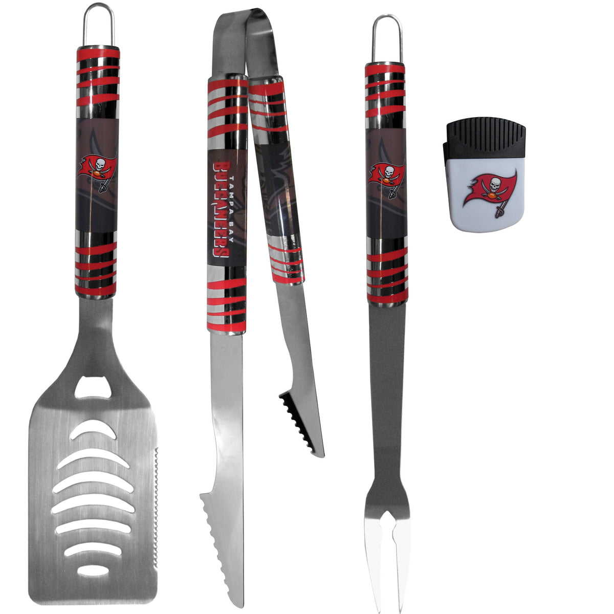 Tampa Bay Buccaneers 3 pc BBQ Set and Chip Clip - Flyclothing LLC