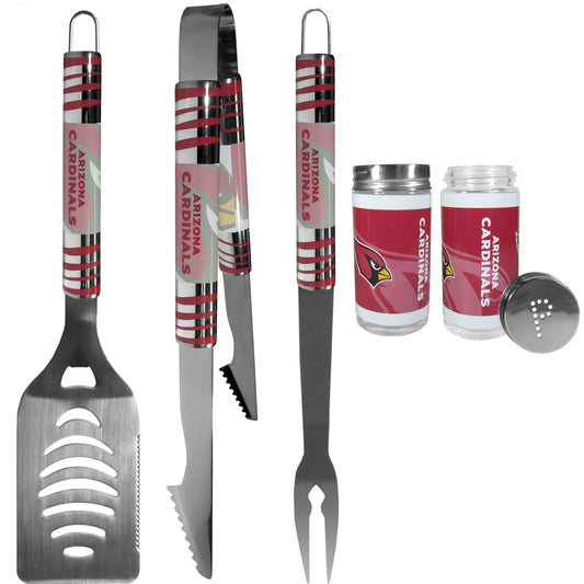 Arizona Cardinals 3 pc Tailgater BBQ Set and Salt and Pepper Shaker Set - Siskiyou Buckle - Flyclothing LLC