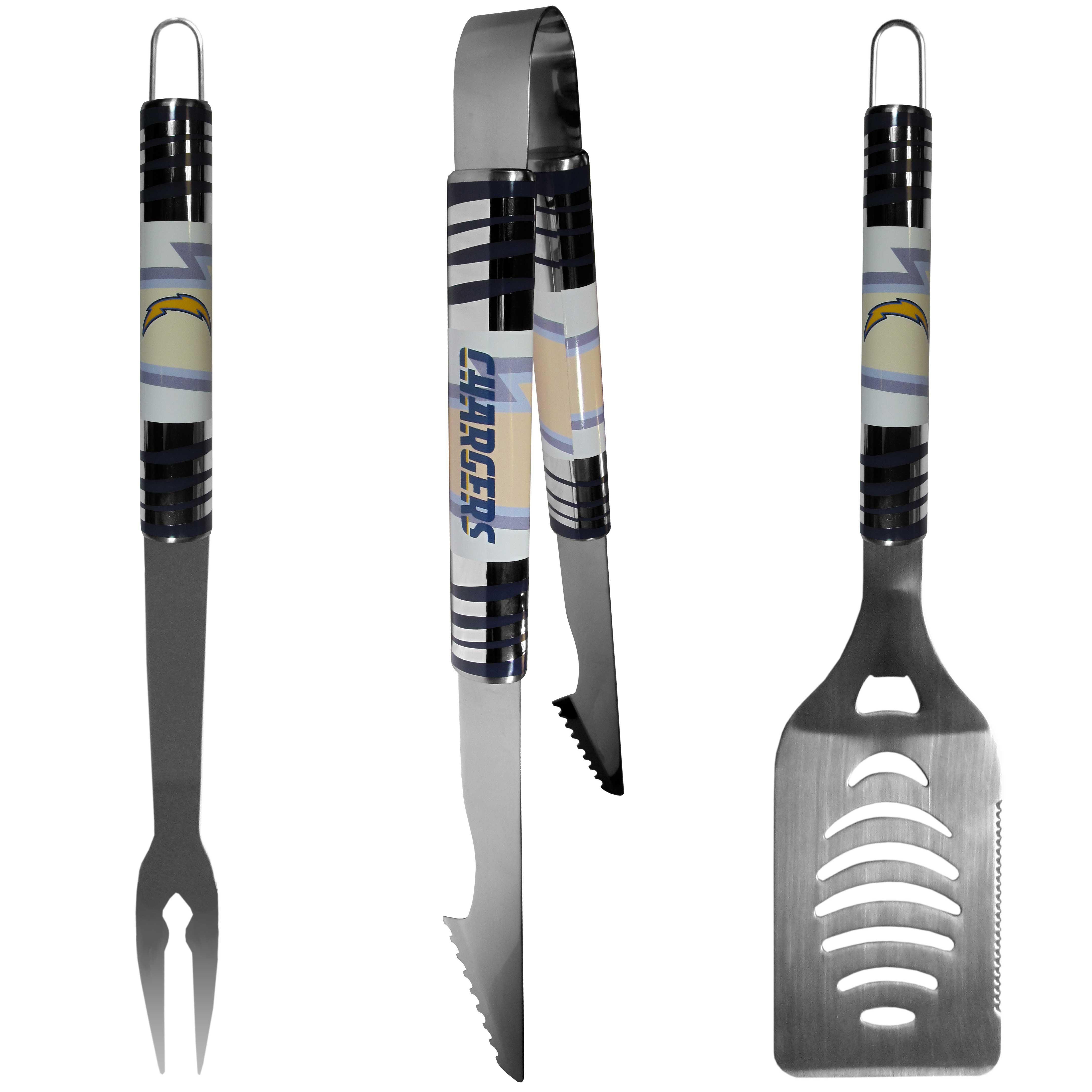 Los Angeles Chargers 3 pc Tailgater BBQ Set - Flyclothing LLC