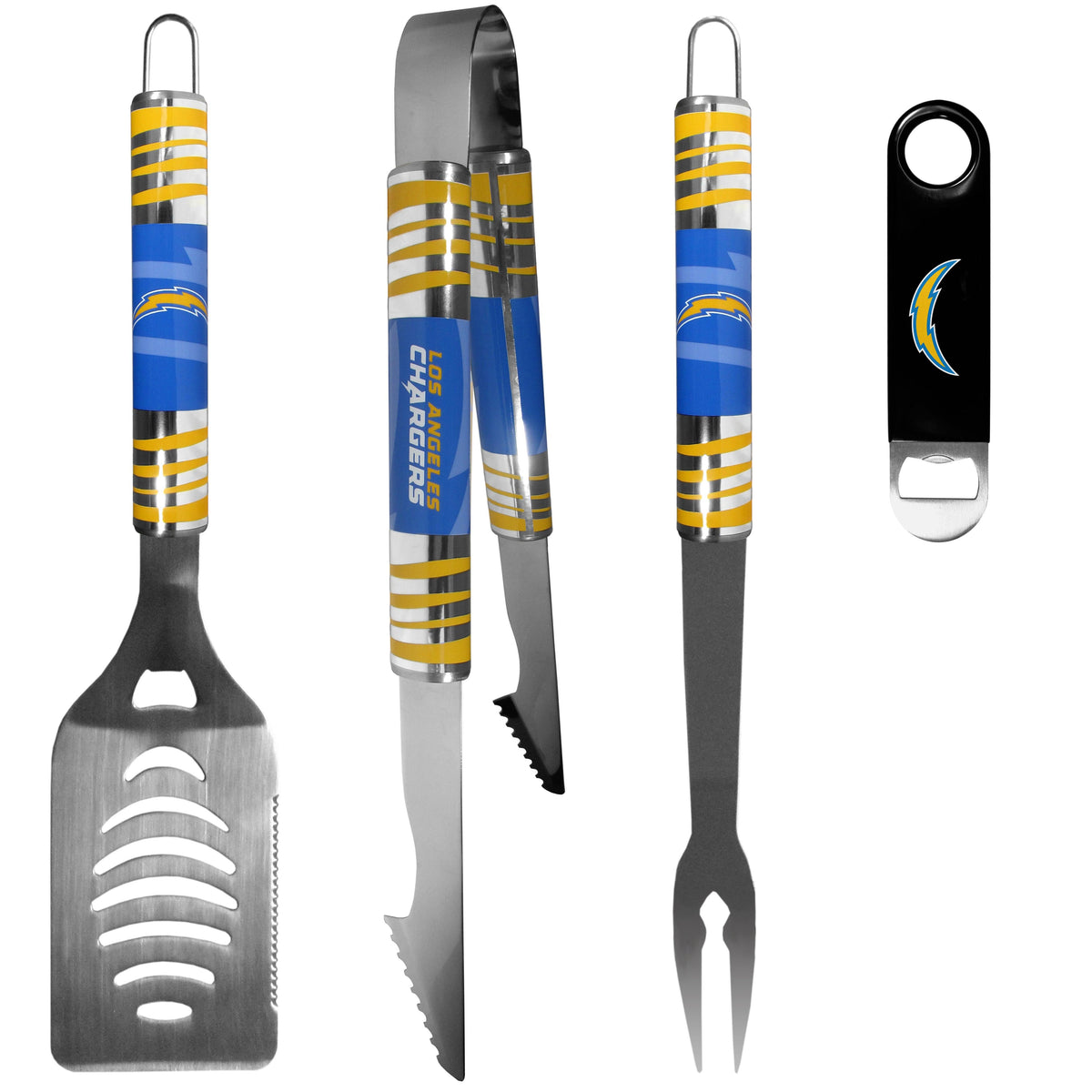 Los Angeles Chargers 3 pc BBQ Set and Bottle Opener - Flyclothing LLC