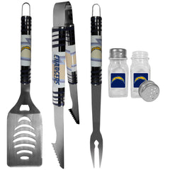 Los Angeles Chargers 3 pc Tailgater BBQ Set and Salt and Pepper Shakers - Flyclothing LLC