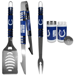 Indianapolis Colts 3 pc Tailgater BBQ Set and Salt and Pepper Shaker Set - Flyclothing LLC