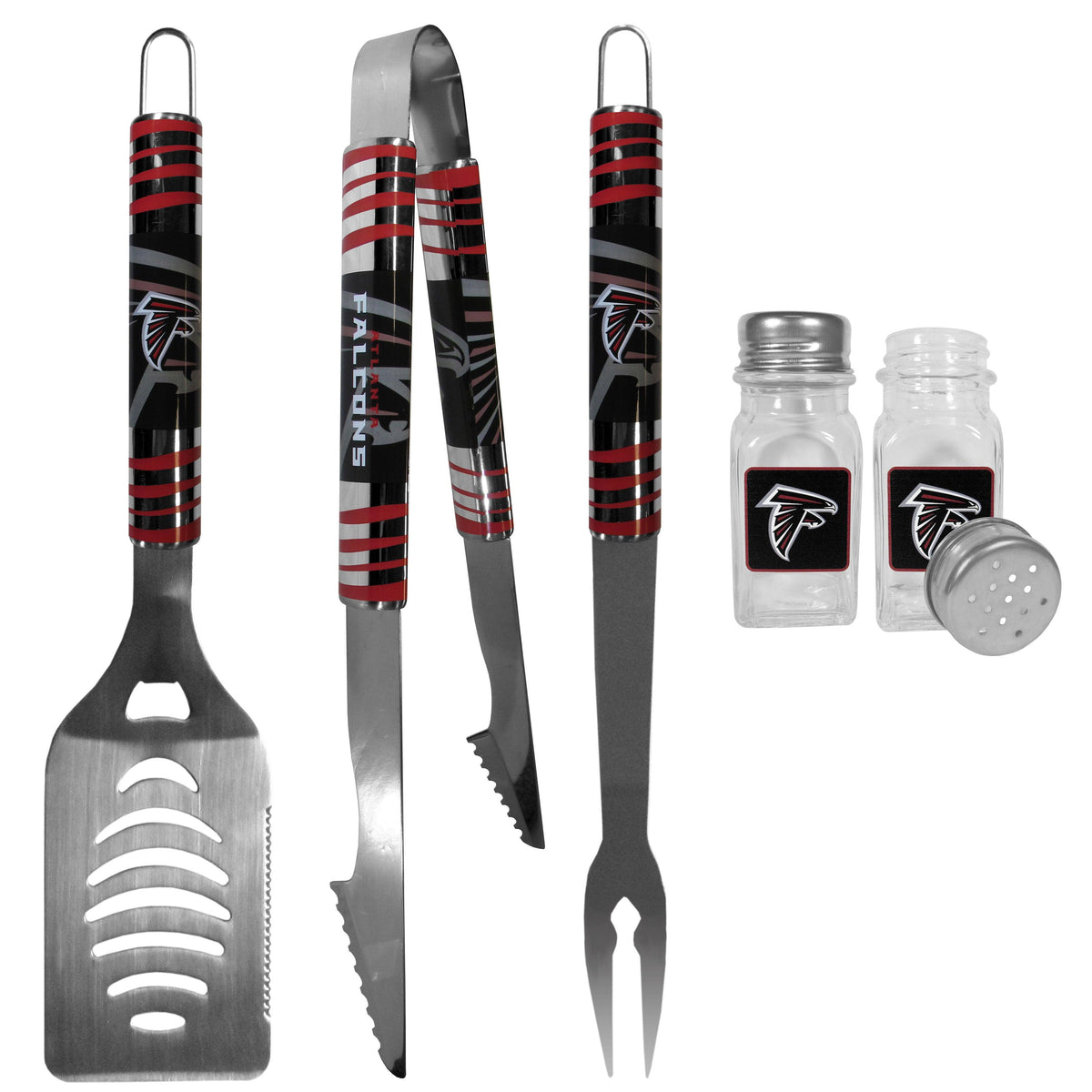 Atlanta Falcons 3 pc Tailgater BBQ Set and Salt and Pepper Shakers - Flyclothing LLC