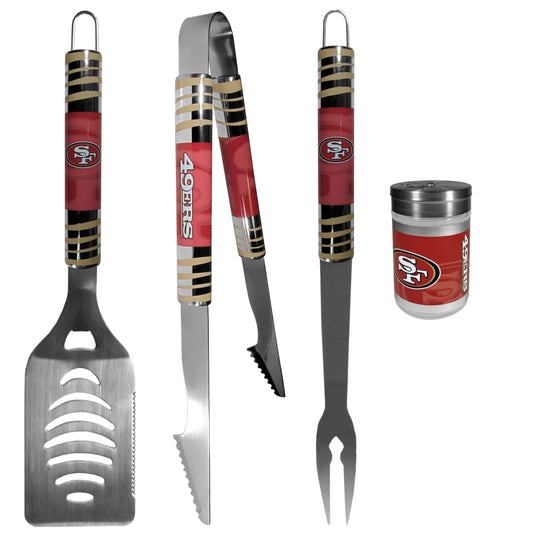 San Francisco 49ers 3 pc Tailgater BBQ Set and Season Shaker - Flyclothing LLC