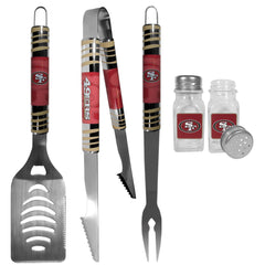 San Francisco 49ers 3 pc Tailgater BBQ Set and Salt and Pepper Shakers - Flyclothing LLC