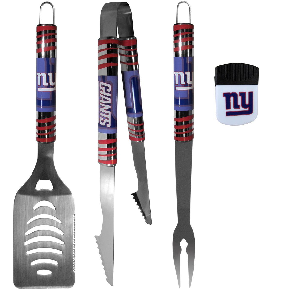 New York Giants 3 pc BBQ Set and Chip Clip - Flyclothing LLC