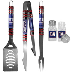 New York Giants 3 pc Tailgater BBQ Set and Salt and Pepper Shakers - Flyclothing LLC