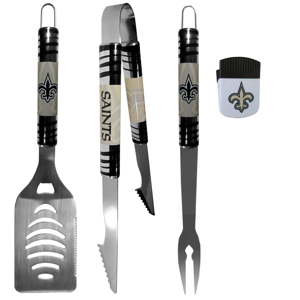 New Orleans Saints 3 pc BBQ Set and Chip Clip - Flyclothing LLC