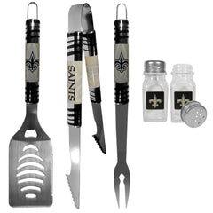 New Orleans Saints 3 pc Tailgater BBQ Set and Salt and Pepper Shakers - Flyclothing LLC