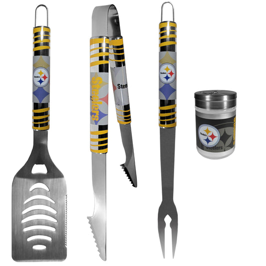 Pittsburgh Steelers 3 pc Tailgater BBQ Set and Season Shaker - Flyclothing LLC
