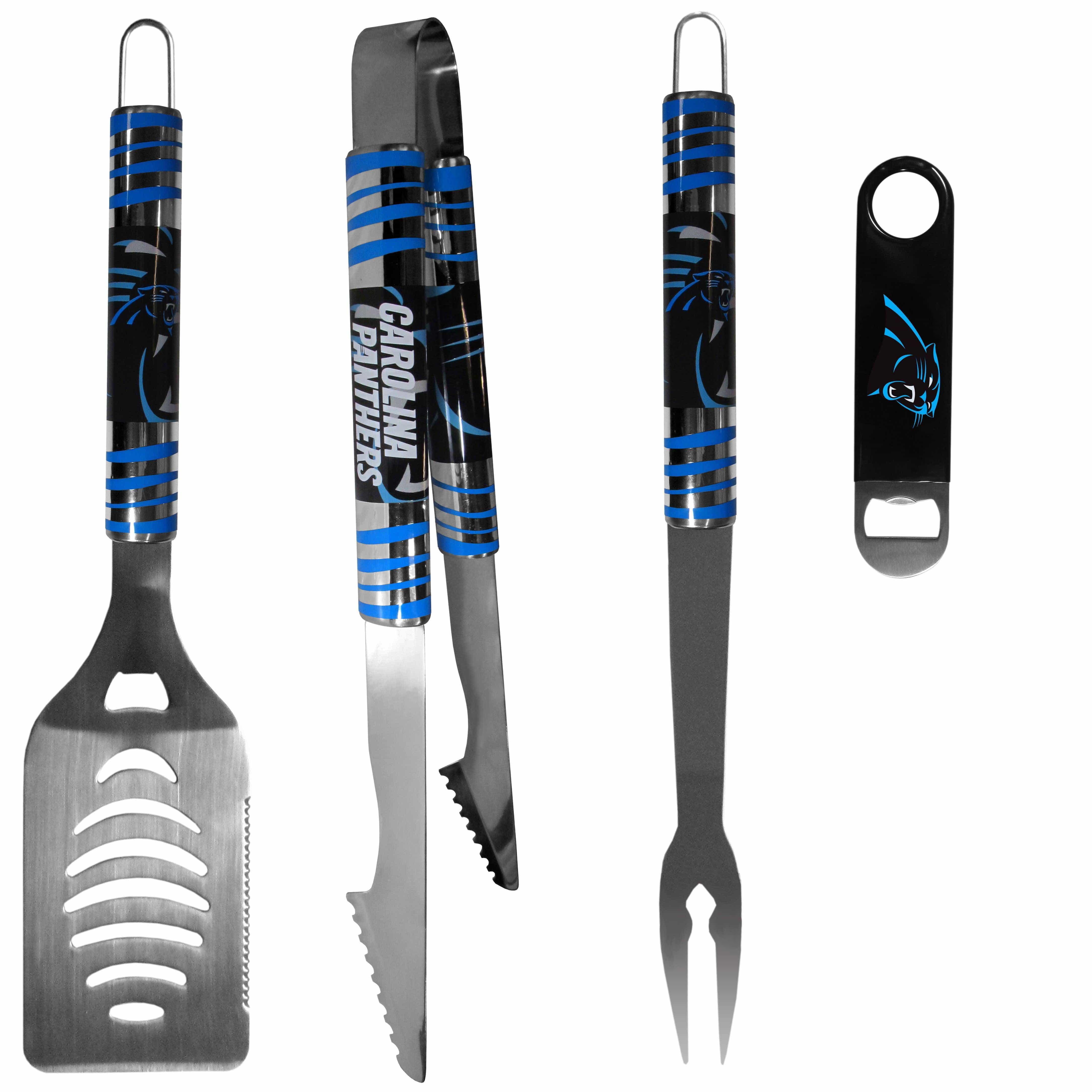 Carolina Panthers 3 pc BBQ Set and Bottle Opener - Flyclothing LLC