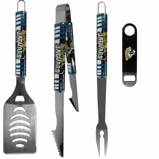 Jacksonville Jaguars 3 pc BBQ Set and Bottle Opener - Siskiyou Buckle