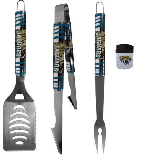 Jacksonville Jaguars 3 pc BBQ Set and Chip Clip - Siskiyou Buckle