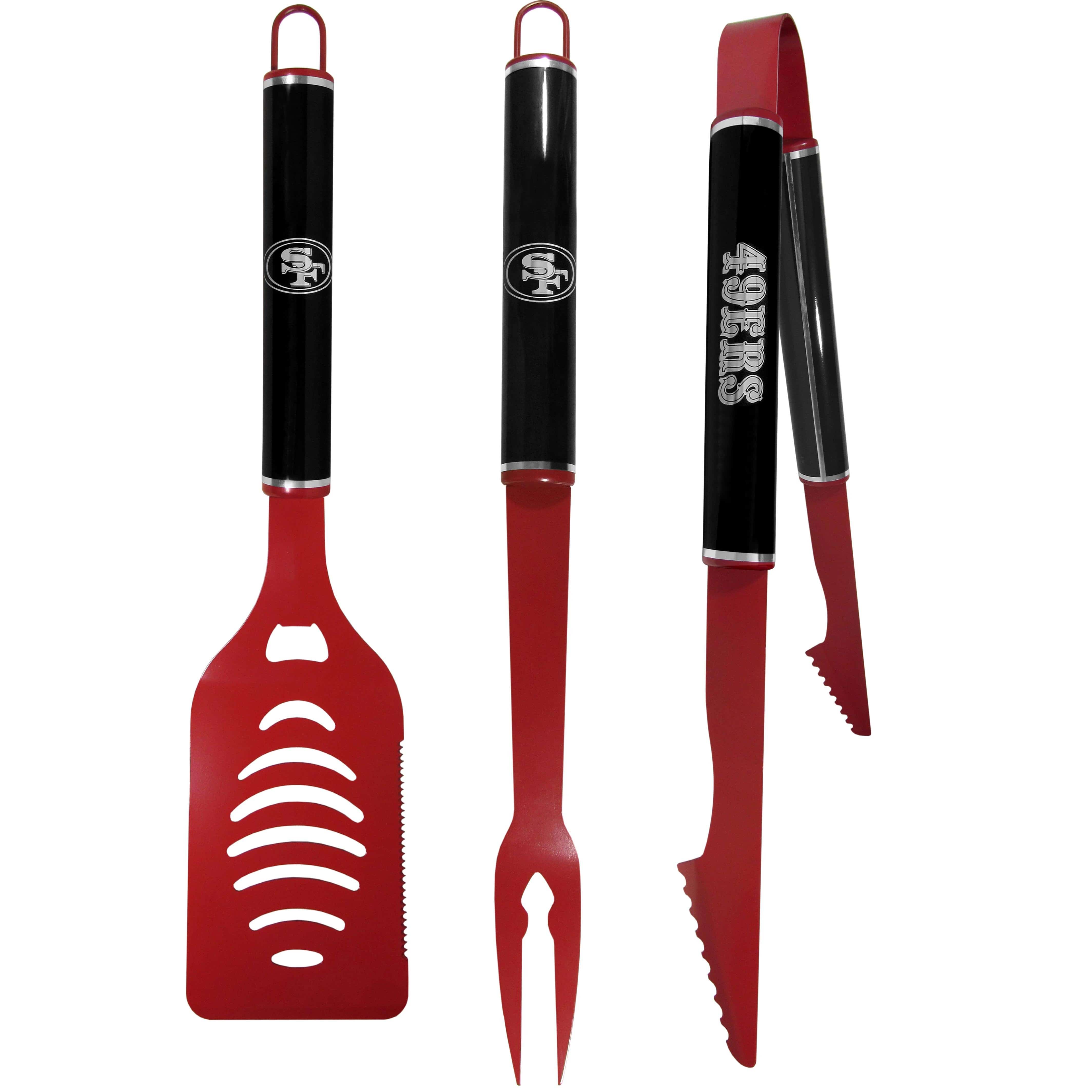 San Francisco 49ers 3 pc Color and Black BBQ Set - Siskiyou Buckle