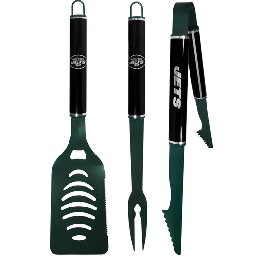 New York Jets 3 pc Color and Black BBQ Set