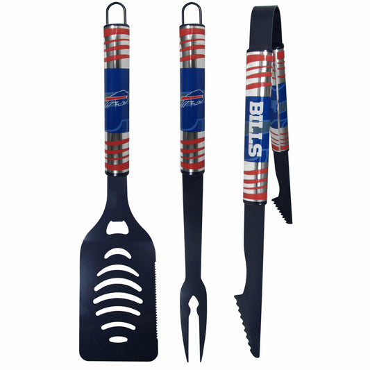 Buffalo Bills 3 pc Color BBQ Tool Set - Siskiyou Buckle
