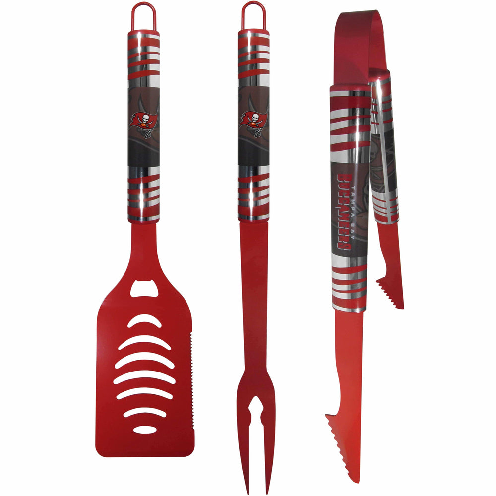 Tampa Bay Buccaneers 3 pc Color BBQ Tool Set - Siskiyou Buckle - Flyclothing LLC