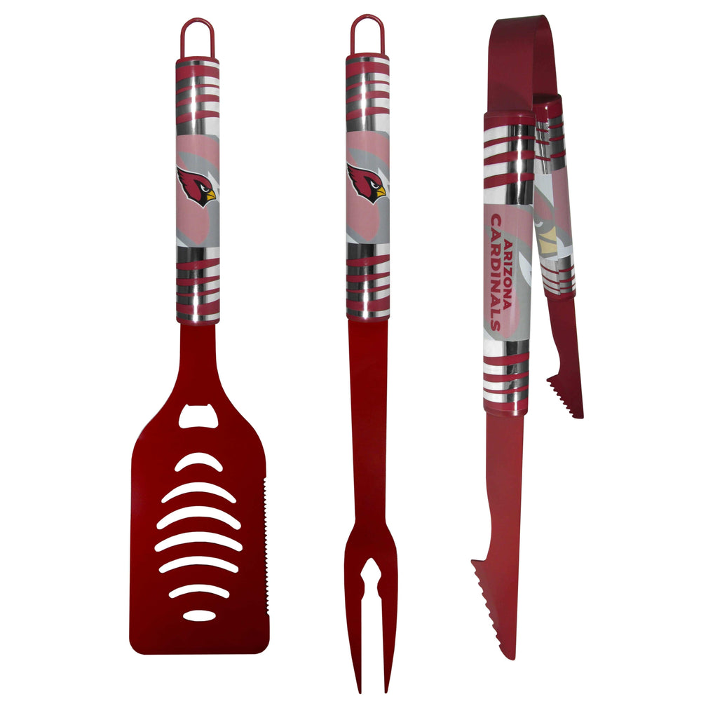 Arizona Cardinals 3 pc Color BBQ Tool Set - Siskiyou Buckle