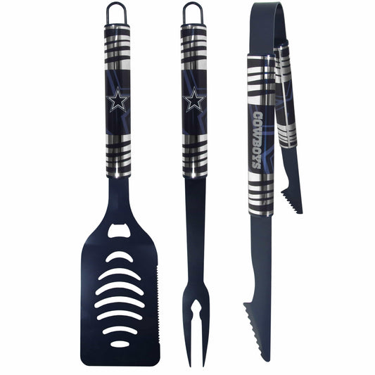 Dallas Cowboys 3 pc Color BBQ Tool Set - Siskiyou Buckle