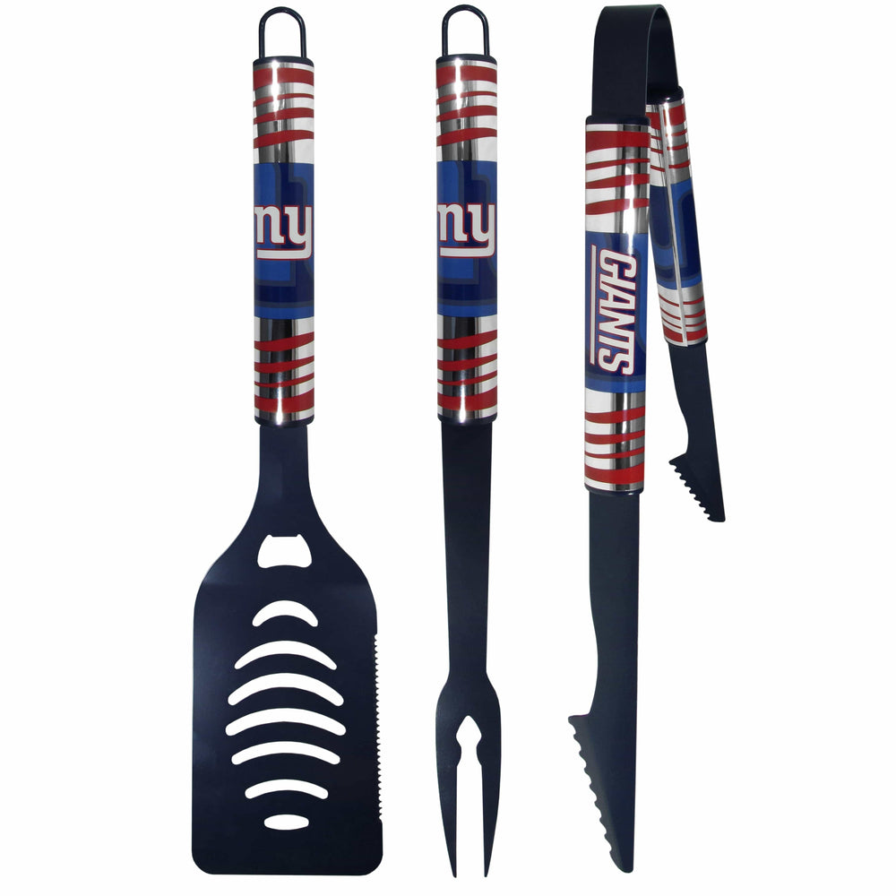 New York Giants 3 pc Color BBQ Tool Set - Siskiyou Buckle