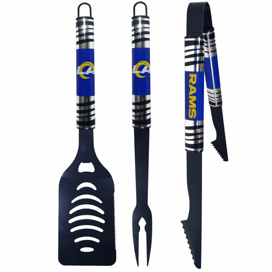 Los Angeles Rams 3 pc Color BBQ Tool Set - Siskiyou Buckle
