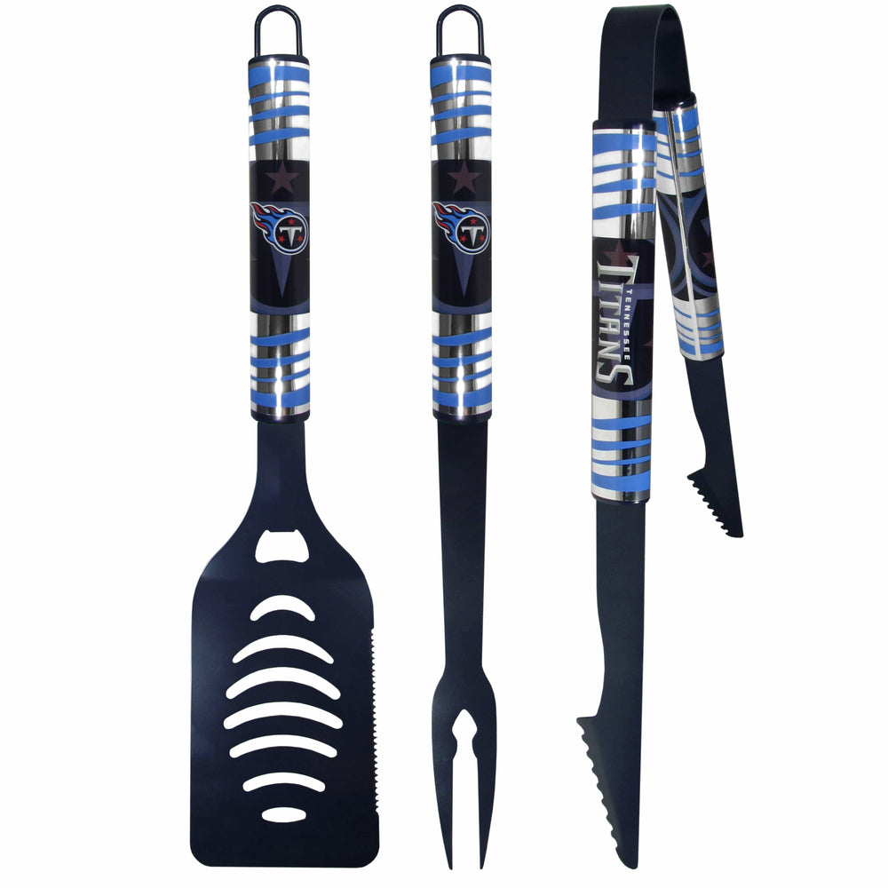 Tennessee Titans 3 pc Color BBQ Tool Set - Siskiyou Buckle
