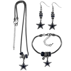 Dallas Cowboys Euro Bead Jewelry 3 piece Set - Flyclothing LLC