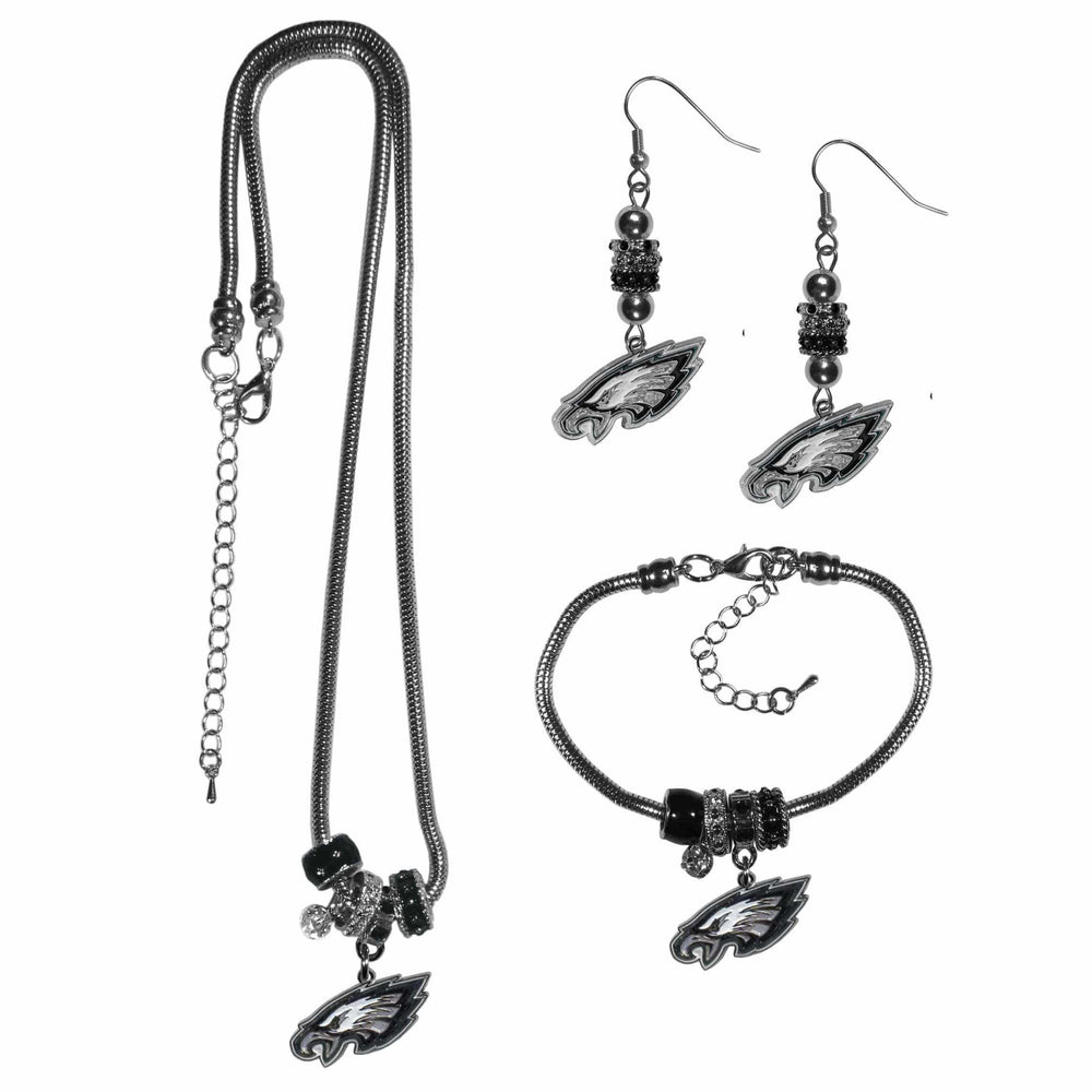 Philadelphia Eagles Euro Bead Jewelry 3 piece Set - Siskiyou Buckle - Flyclothing LLC
