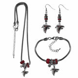 Atlanta Falcons Euro Bead Jewelry 3 piece Set - Siskiyou Buckle - Flyclothing LLC