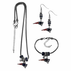 New England Patriots Euro Bead Jewelry 3 piece Set - Siskiyou Buckle
