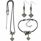 New Orleans Saints Euro Bead Jewelry 3 piece Set - Siskiyou Buckle - Flyclothing LLC