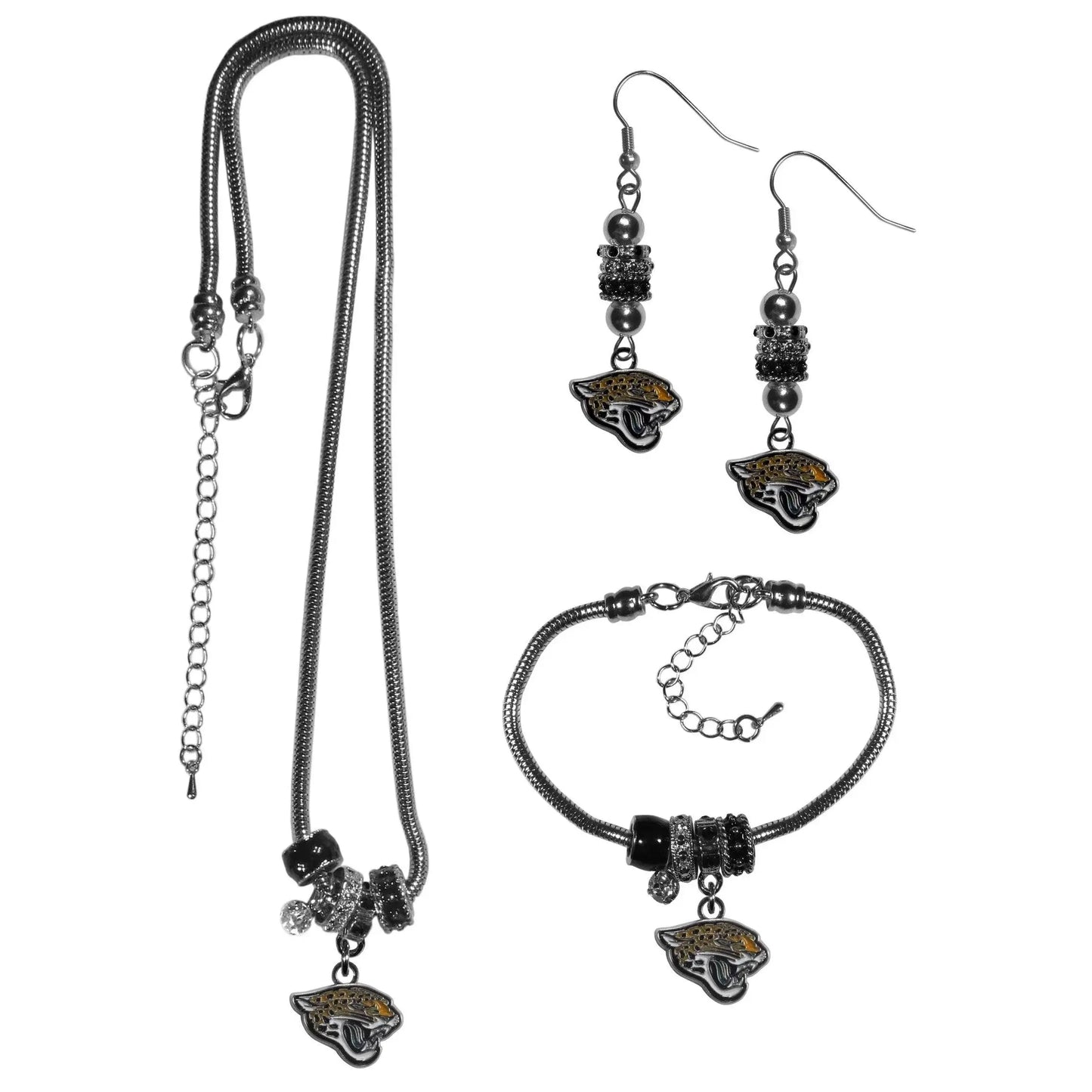 Jacksonville Jaguars Euro Bead Jewelry 3 piece Set - Siskiyou Buckle - Flyclothing LLC