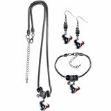 Houston Texans Euro Bead Jewelry 3 piece Set - Siskiyou Buckle - Flyclothing LLC