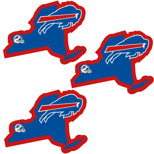 Buffalo Bills Home State Decal, 3pk - Siskiyou Buckle