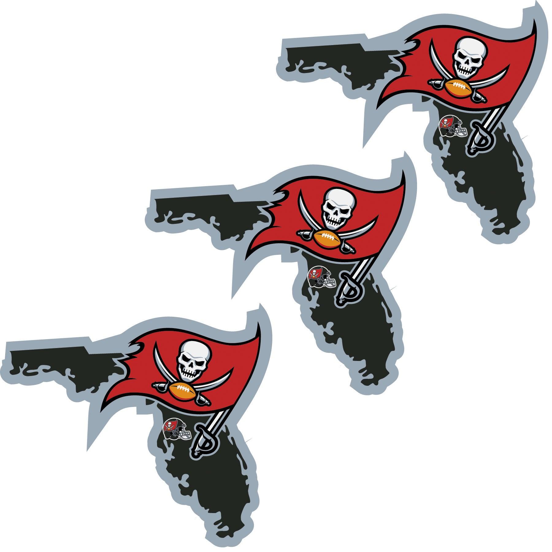 Tampa Bay Buccaneers Home State Decal, 3pk - Flyclothing LLC