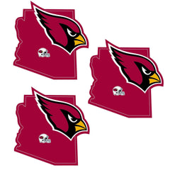 Arizona Cardinals Home State Decal, 3pk - Siskiyou Buckle