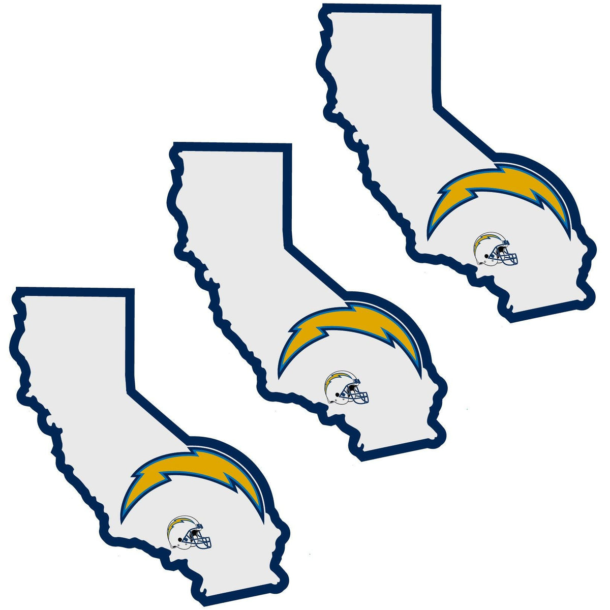Los Angeles Chargers Home State Decal, 3pk - Flyclothing LLC