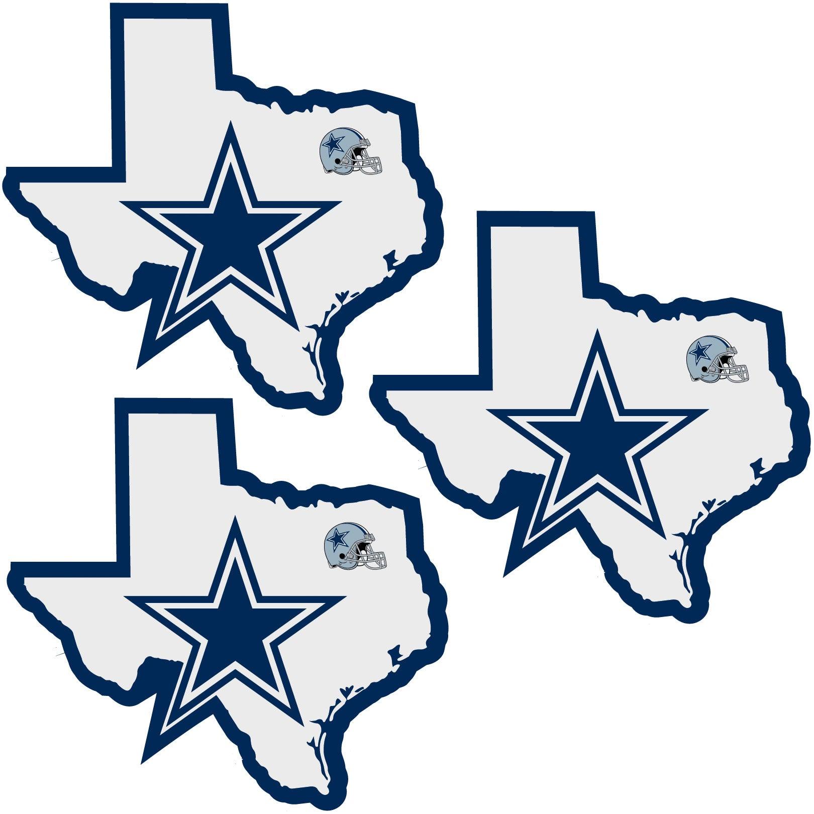 Dallas Cowboys Home State Decal, 3pk - Flyclothing LLC