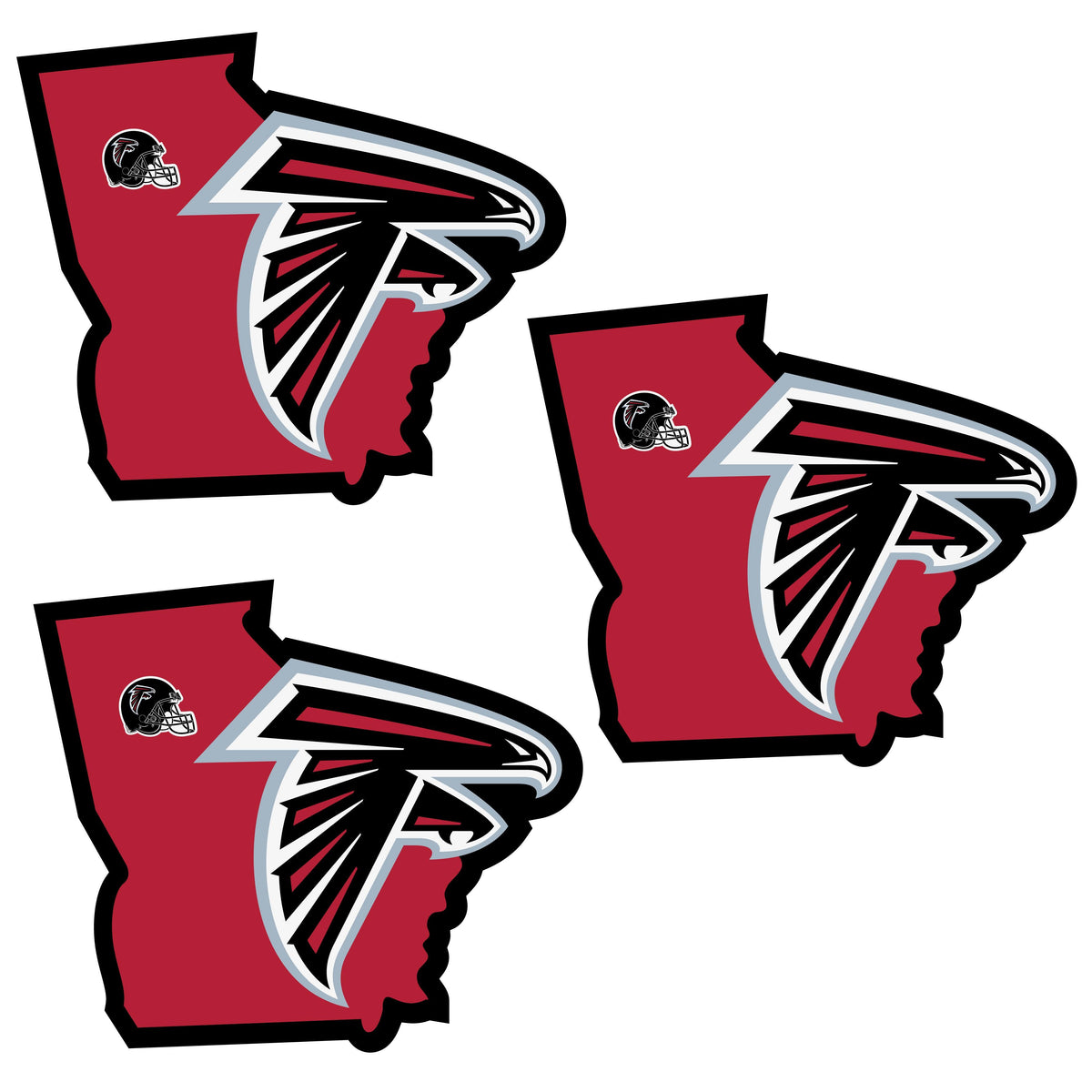 Atlanta Falcons Home State Decal, 3pk - Flyclothing LLC