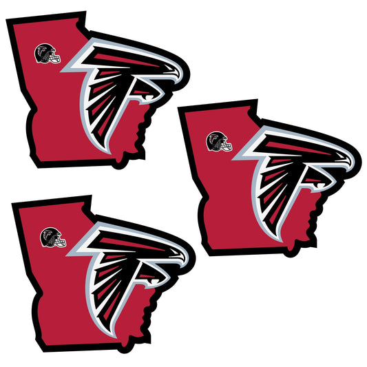 Atlanta Falcons Home State Decal, 3pk - Siskiyou Buckle
