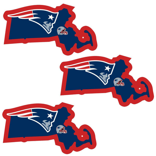 New England Patriots Home State Decal, 3pk - Flyclothing LLC
