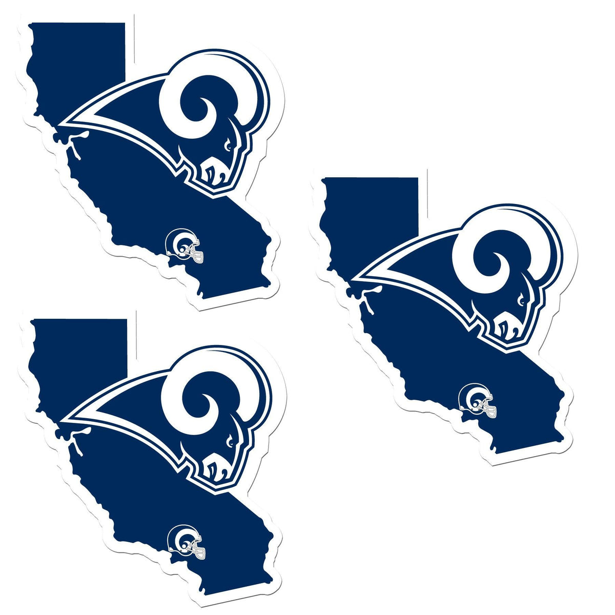 Los Angeles Rams Home State Decal, 3pk - Flyclothing LLC