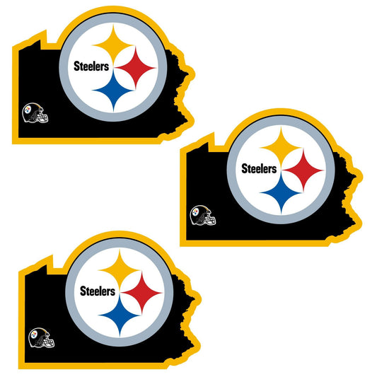 Pittsburgh Steelers Home State Decal, 3pk - Flyclothing LLC