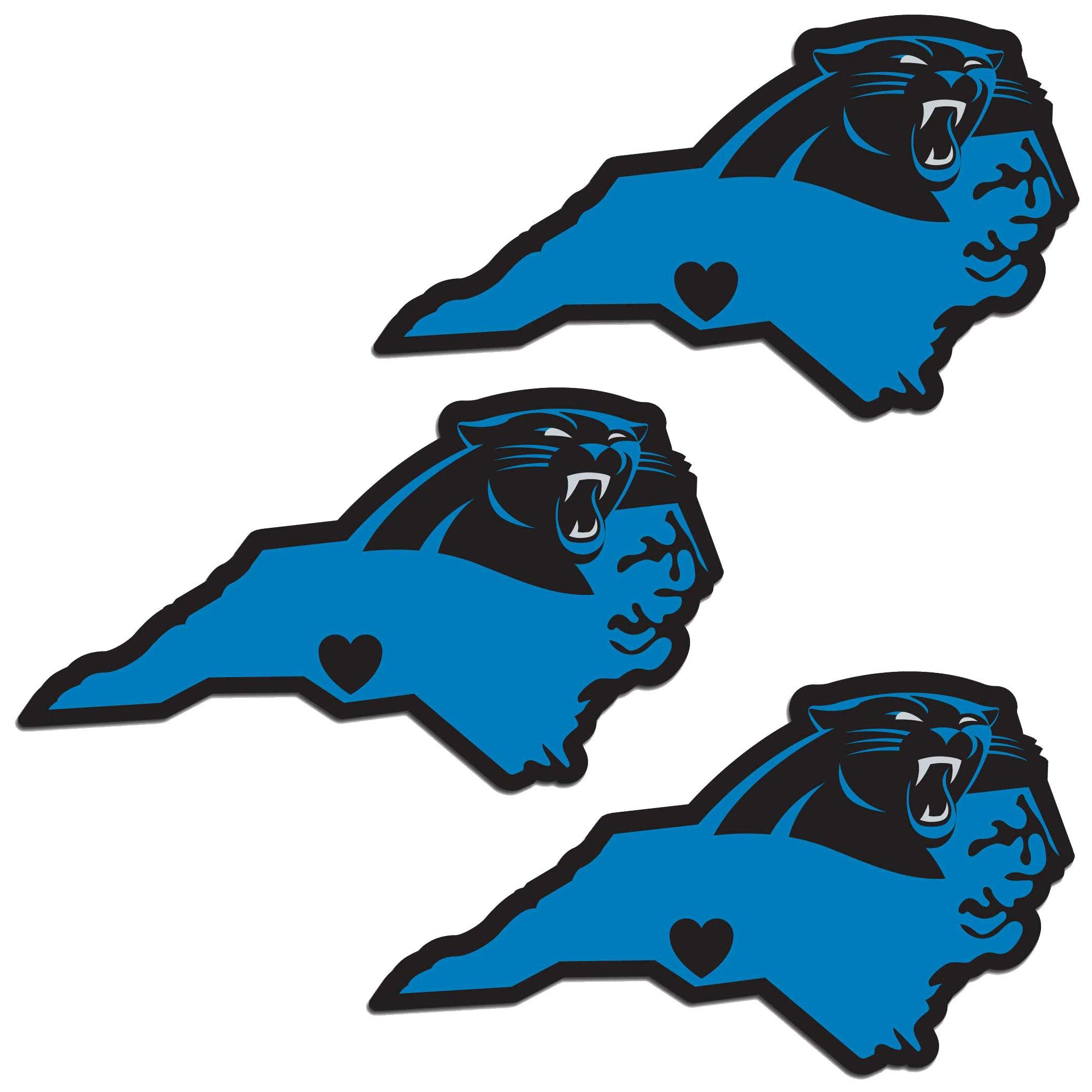 Carolina Panthers Home State Decal, 3pk - Flyclothing LLC