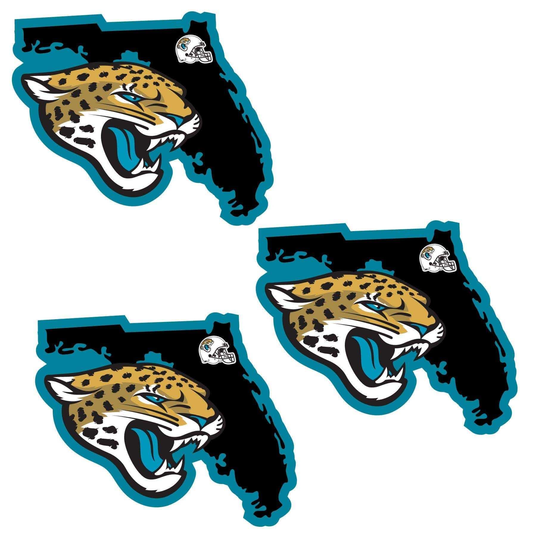 Jacksonville Jaguars Home State Decal, 3pk - Siskiyou Buckle - Flyclothing LLC