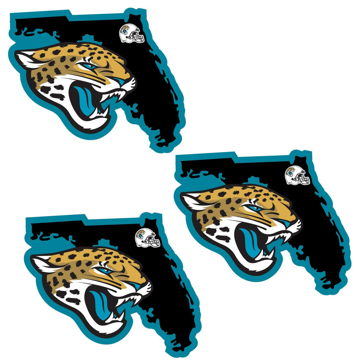 Jacksonville Jaguars Home State Decal, 3pk - Flyclothing LLC
