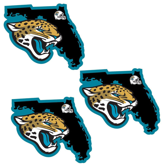 Jacksonville Jaguars Home State Decal, 3pk - Siskiyou Buckle